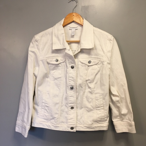 Charter Club White Jean Jacket - Picture 1 of 5